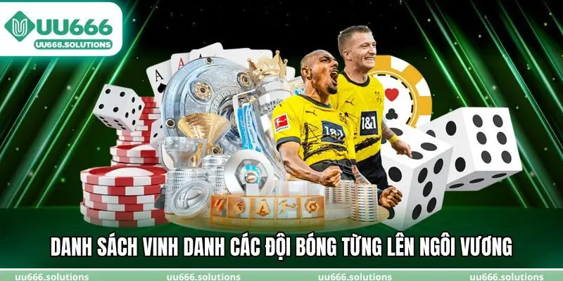 Danh sách vinh danh các đội bóng từng lên ngôi vương